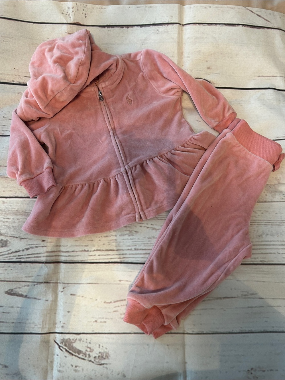 Ralph Lauren Velour Hoodie & Jogger Set
